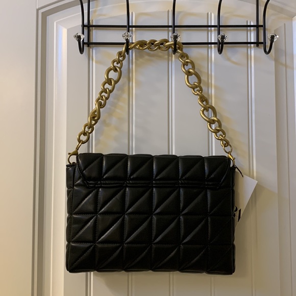 Zara Black Quilt Leather Bag - Picture 9 of 10